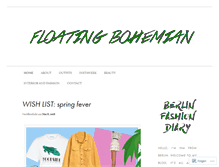 Tablet Screenshot of floatingbohemian.com